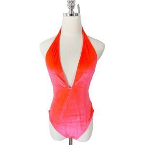 Urban Outfitters Out From Under Velvet Plunging One-Piece Swimsuit Small